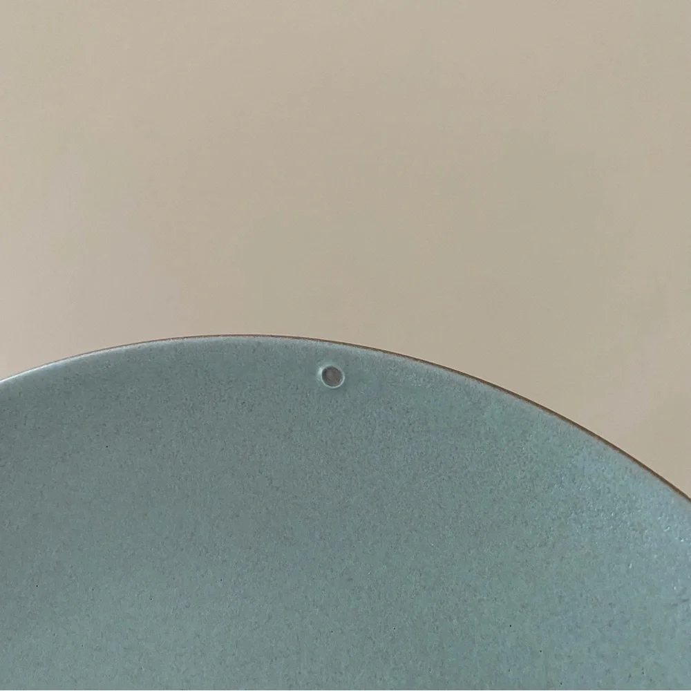 $46 Heath Ceramics Aqua Chocolate Crown Color Coupe Salad Plate 8.25'' Diameter